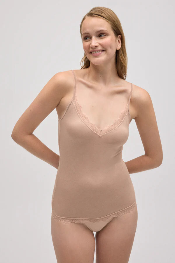 Canottiera con spalline in bambu'