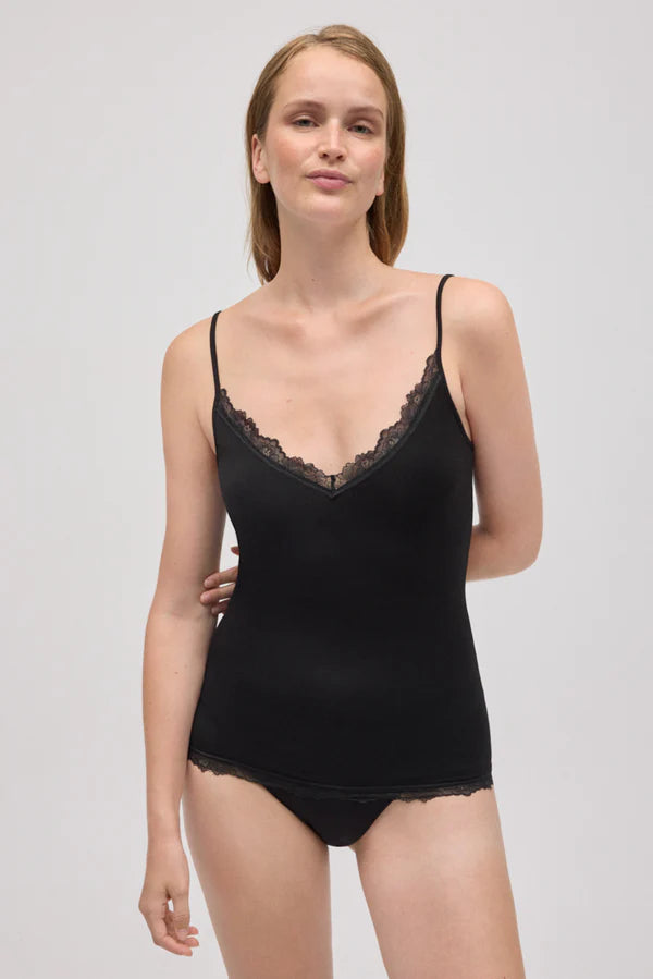 Canottiera con spalline in bambu'