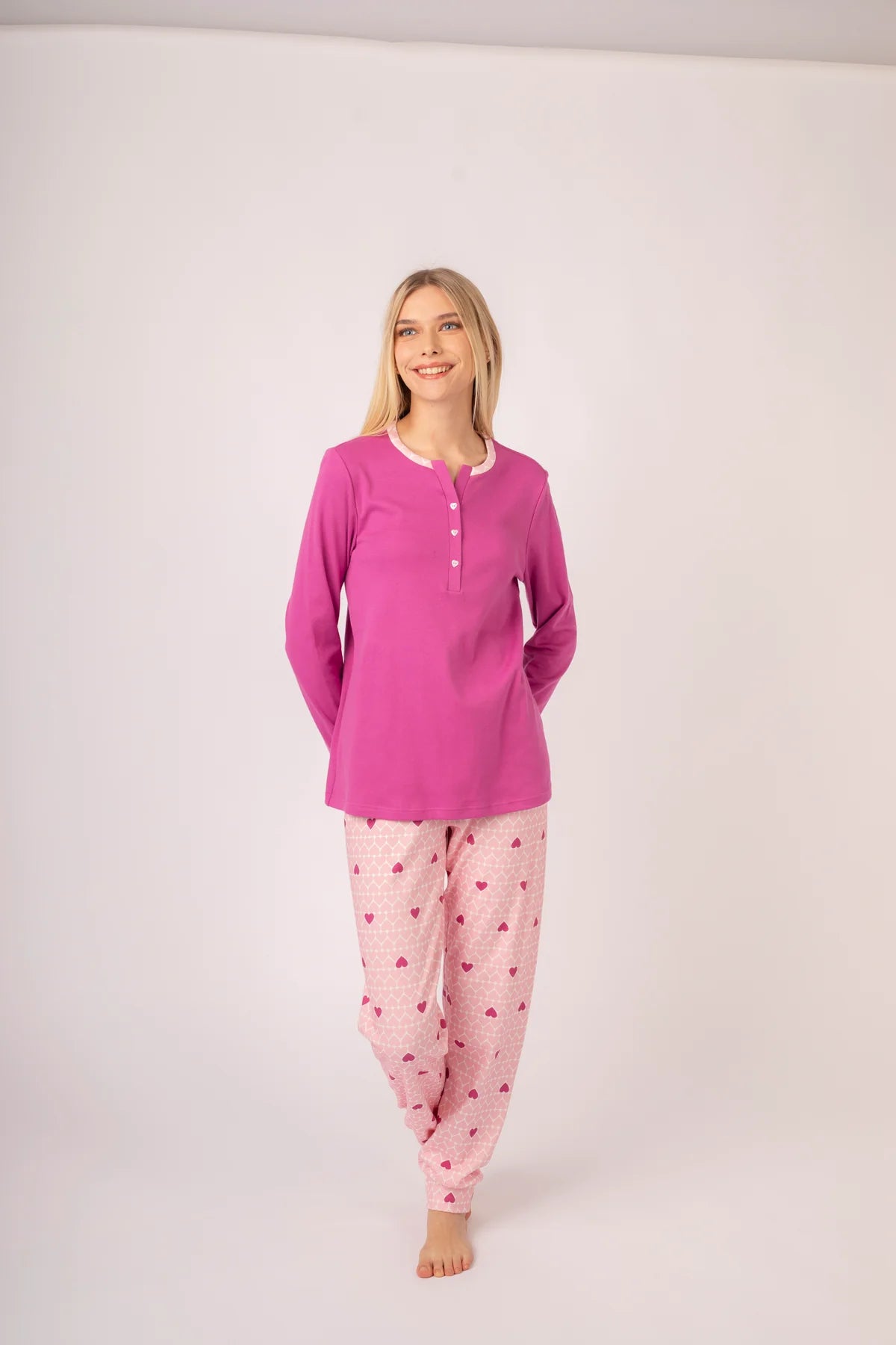 Pigiama serafino con polsini