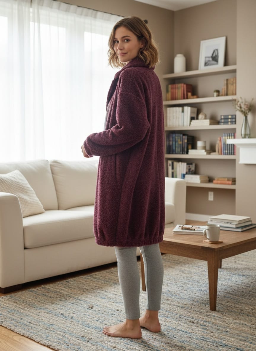 Vestaglia in Morbido Teddy Fleece