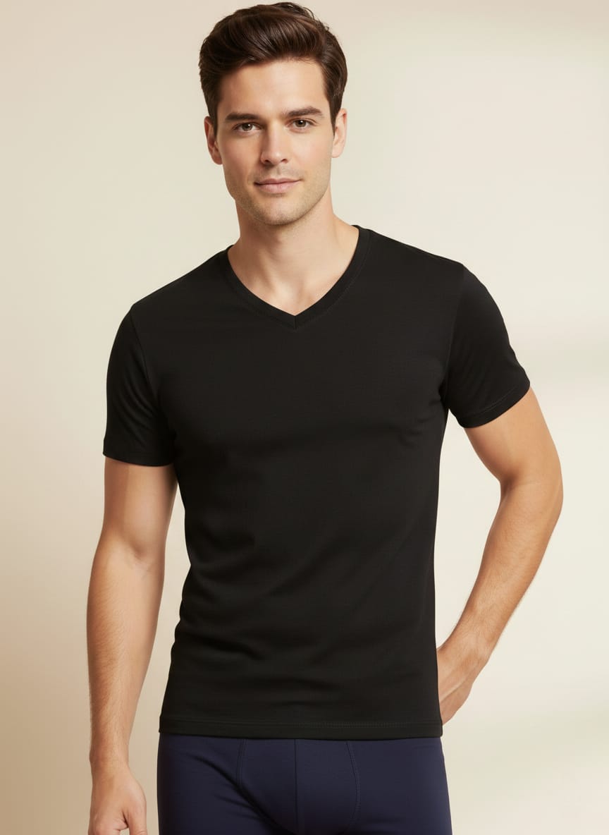 T-shirt maniche corte scollo v