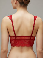 Bralette senza ferretto e senza imbottitura in pizzo floreale